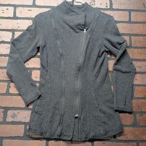 The North Face Womens XS Babydoll Asymmetrical Full Zip Cotton Sweater Jacket